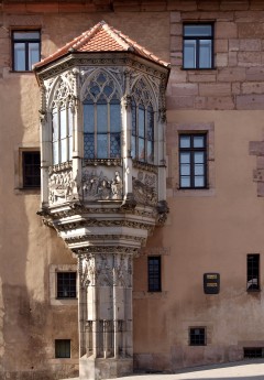 Sebalder Pfarrhof, Nürnberg, Bayern, Unesco Verdensarv, Altstadt, Historisk, Middelalder, Hauptmarkt, Sør-Tyskland, Tyskland