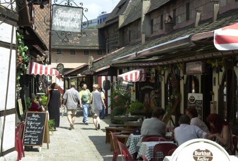 Handwerkergasse, Nürnberg, Bayern, Unesco Verdensarv, Altstadt, Historisk, Middelalder, Marktplatz, Sør-Tyskland, Tyskland