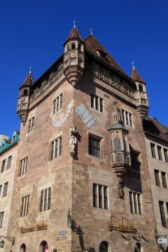 Nassauer Haus, Nürnberg, Bayern, Unesco Verdensarv, Altstadt, Historisk, Middelalder, Hauptmarkt, Sør-Tyskland, Tyskland