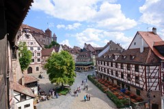 Kaiserburg, Nürnberg, Bayern, Unesco Verdensarv, Altstadt, Historisk, Middelalder, Hauptmarkt, Sør-Tyskland, Tyskland