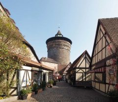 Königstor, Handwerkergasse, Nürnberg, Bayern, Unesco Verdensarv, Altstadt, Historisk, Middelalder, Hauptmarkt, Sør-Tyskland, Tyskland