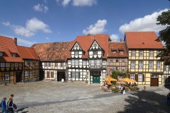 Quedlinburg, bindingsverk, middelalder, Marktplatz, Altstadt, Unesco Verdensarv, Nord-Tyskland, Tyskland