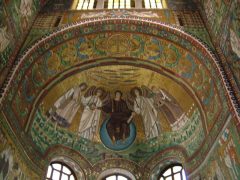 Detalj av mosaikk i San Vitale, Unesco, Ravenna, Emilia-Romagna, Nord-Italia, Italia