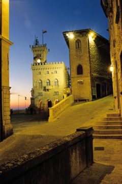 Piazza delle Libertà, San Marino, Emilia Romagna og Marche og Abruzzo, Midt,-Italia, Italia