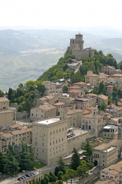 Palzzo Publico ved Piazza delle Libertà, San Marino, Emilia Romagna og Marche og Abruzzo, Midt,-Italia, Italia