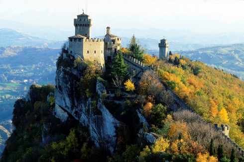 Seconda Torre Cesta og Terza Torre Montale, San Marino, Emilia Romagna og Marche, Midt-Italia, Italia