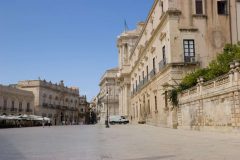 Siracusas Piazza del Duomo, Ortigia, Siracusa, Sicilia, Italia