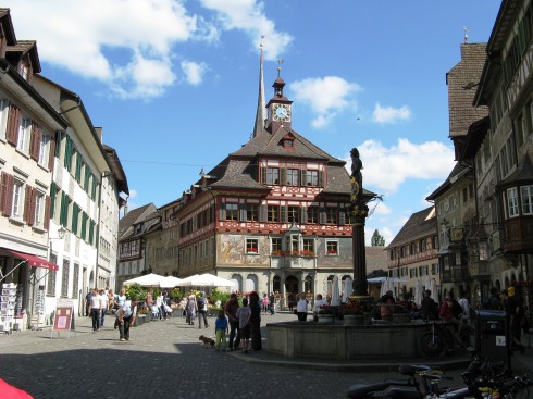 Stein am Rhein, rådhuset, Nord-Sveits, Sveits