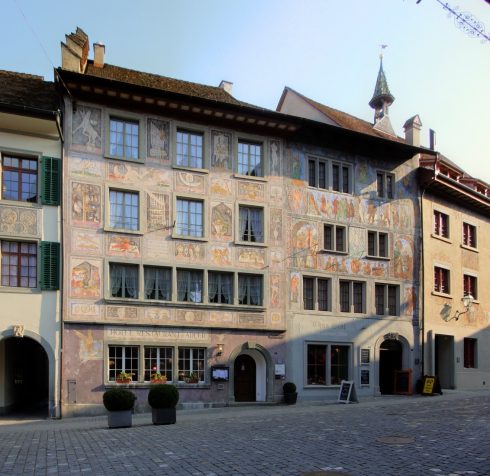 Stein am Rhein, renessansesestil, Zum Weissen Adler, Nord-Sveits, Sveits