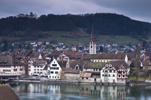 Rhinen, Bodensee, Stein am Rhein, Altstadt, Middelalder, Sveits