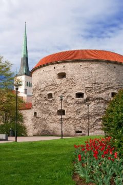 Kanontårn, Tykke Margaret, Tallinns Sjøfartsmuseum, Rådhusplassen, Tallinn, historisk, gamleby, Estland, Unesco Verdensarven, Estland, Baltikum