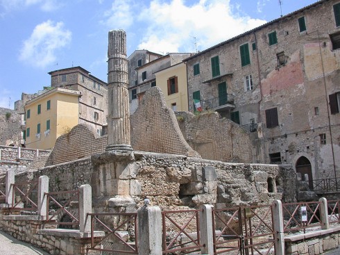 Tempelet Capitolum, Terracina, Lazio, Midt-Italia, Italia