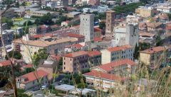 Panorama, Citta Alta, Gamleby, Terracina, Lazio, Midt-Italia, Italia