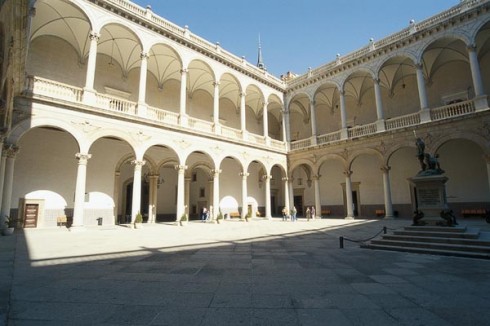 Alcazar, enessanse-patio, Toledo, Unescos liste over Verdensarven, Castilla-La Mancha, Midt-Spania, Madrid og innlandet,Spania