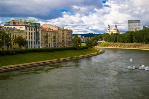 Katedralplassen, Pilies, Markedsplassen, Neris, Vilnius, historisk, gamleby, Unesco Verdensarven, Lithauen, Baltikum