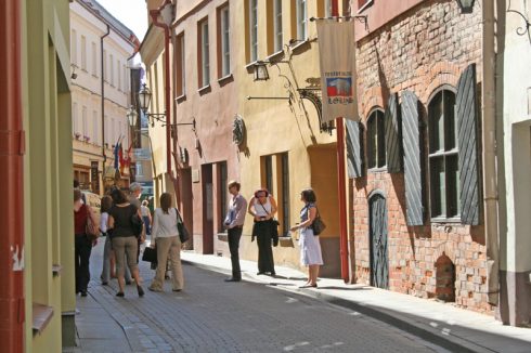 Den jødiske ghetto, Katedralplassen, Pilies, Markedsplassen, Vilnius, historisk, gamleby, Unesco Verdensarven, Lithauen, Baltikum