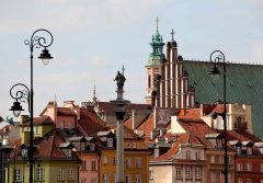 Warszawa, Unesco Verdensarv, gamlebyen Stare Miasto, Starowka, historisk bydel, middelalder, markedsplass Rynek Starego Miasto, Wisla, Midt-Polen, Polen