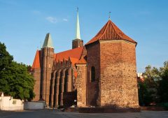 Kloster, St Martinskirken ved katedralen, Wroclaw, Unesco Verdensarv, gamlebyen, historisk bydel, middelalder, markedsplass Rynek, Odra, Sør-Polen, Polen