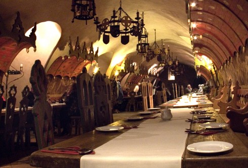 Piwnica Świdnicka er angivelig Polens eldste restaurant, Wroclaw, Unesco Verdensarv, middelalder, markedsplass Rynek, Odra, Sør-Polen, Polen