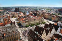 Wroclaw, Unesco Verdensarv, gamlebyen, historisk bydel, middelalder, markedsplass Rynek, Odra, Sør-Polen, Polen