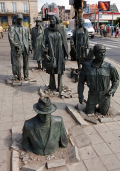 Skulpturer, statuer, Wroclaw, Unesco Verdensarv, gamlebyen, historisk bydel, middelalder, markedsplass Rynek, Odra, Sør-Polen, Polen