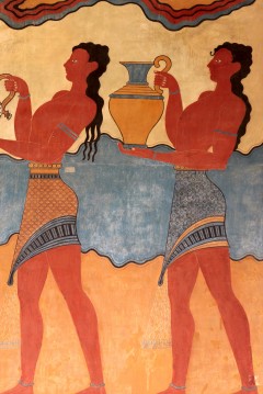 Knossos, fresker, Kreta, Hellas