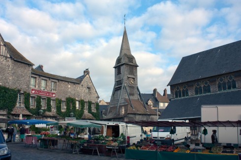 Honfleur, Église Sainte Catherine, impresjonistene, Hundreårskrigen, Normandie, Calvados, Vest-Frankrike