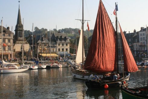 Honfleur, Vieux Bassin, impresjonistene, Hundreårskrigen, Normandie, Calvados, Vest-Frankrike