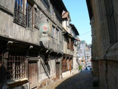 Honfleur, greniers-a-sel, Église Saint-Étienne, Vieux Bassin, impresjonistene, Hundreårskrigen, Normandie, Calvados, Vest-Frankrike