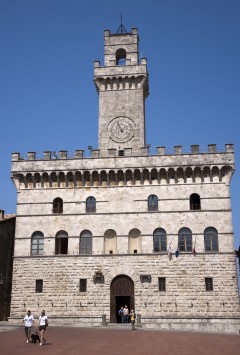 Palkazzo Comunale, Montepulciano, gamleby, historisk, Toscana, Midt-Italia, Italia