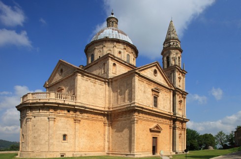 Renessanse-kirken Madonna di San Biagio, Montepulciano, gamleby, historisk, Toscana, Midt-Italia, Italia