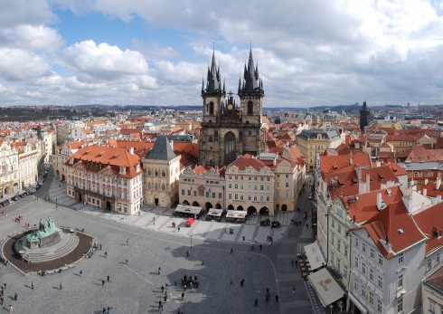 Praha, Stare Mesto, markedsplassen, Karlsbroen, Böhmen, Tsjekkia, 