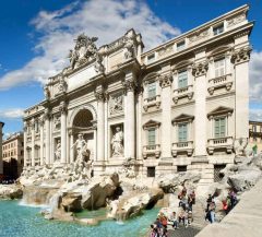 Trevi-fontenen, Roma, Unescos liste over Verdensarven, romerriket, Forum, antikken, historiske bydeler, gamlebyen, Trastevere, den evige stad, Tiber, Vatikanet, Panthon, Roma, Midt-Italia, Italia