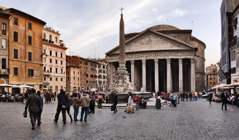 Pantheon, Piazza Rotonda, Roma, Unescos liste over Verdensarven, romerriket, Forum, antikken, historiske bydeler, gamlebyen, Trastevere, den evige stad, Tiber, Vatikanet, Panthon, Roma, Midt-Italia, Italia