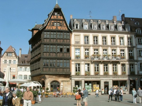  Strasbourg, Grand Île, gamleby, historiske bysenter, Unescos liste over Verdensarven, bindingsverk, kanaler, Palais Rohan, Nord-Frankrike, Frankrike