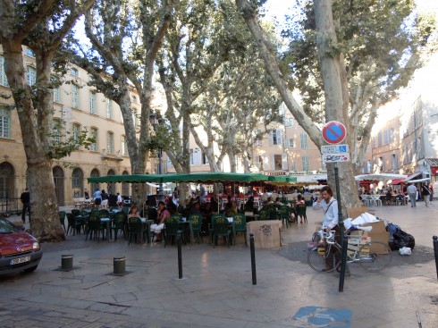 Cours Mirabeau, Aix-en-Provence, Provence, Cote d'Azur, Sør-Frankrike, Frankrike