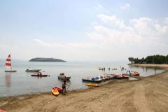 Badestrand, Lago Trasimeno, Umbria, Midt-Italia