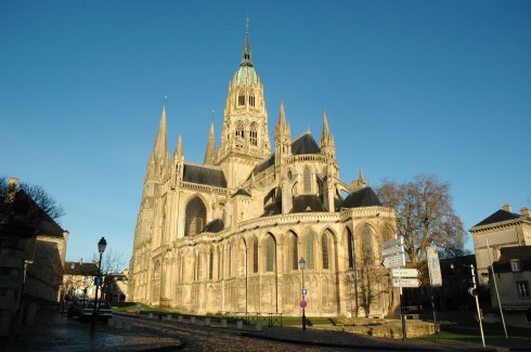 Cathédrale Notre Dame de Bayeux, Bayeux, vielle ville, gamlebyen, middelalder, bindingsverk, historisk bysenter, Normandie, Vest-Frankrike, Frankrike