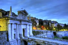 Bergamo Altas Porta San Giacomo, Lombardia, Nord-Italia, Italia