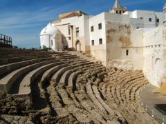 Cadiz, historisk bydel, romersk teater, gamleby, Casco Antiguo, Andalucia, Spania