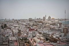 Cadiz, historisk bydel, romersk teater, gamleby, Casco Antiguo, Andalucia, Spania