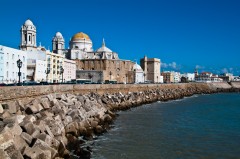 Katedral, Cadiz, historisk bydel, romersk teater, gamleby, Casco Antiguo, Andalucia, Spania