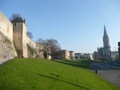 Chateau de Caen, kirken St Pierre, Caen, bindingsverk, Vieux Ville, Unescos liste over Verdensarven, Normandie, Vest-Frankrike, Frankrike