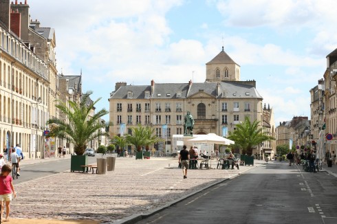 Place Saint-Sauveur, Caen, bindingsverk, Vieux Ville, Unescos liste over Verdensarven, Normandie, Vest-Frankrike, Frankrike