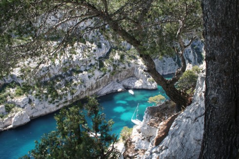 Kysten ved Cassis har mange vakre bukter, Calanques, Provence, Cote d'Azur, Sør-Frankrike, Frankrike