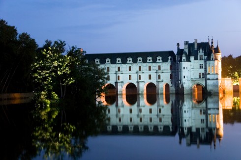 Chateau Chenonceau, Slottene, Indre-et-Loire, Loiredalen, Vest-Frankrike, Frankrike