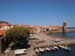 Notre-Dame-des-Anges, Kunstnerbyen, Collioure, Pyrenees- Orientales, Sør-Frankrike, Frankrike