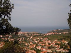 Kunstnerbyen, Collioure, Pyrenees- Orientales, Sør-Frankrike, Frankrike