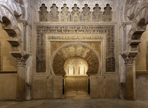 Mihrab, Cordoba, katedral-moskéen La Mezquita, Guadalquivir, Unescos liste over Verdensarven, historisk bydel, gamleby, Andalucia, Spania