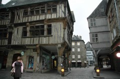 Dinan, historisk, bindingsverkshus, gamleby, middelalder, Bretagne, Vest-Frankrike, Frankrike